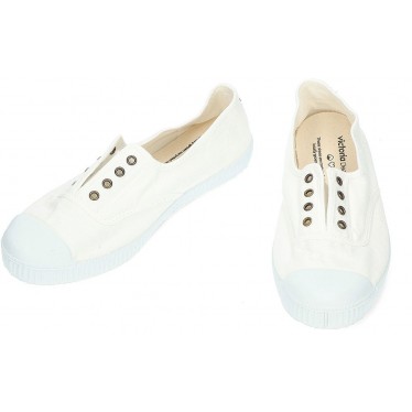 SNEAKERS VICTORIA 106623 TELA INGLESE BLANCO