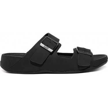 SANDALI FITFLOP GD2 GOGH MOC FIBBIA LTH CIABATTE BLACK