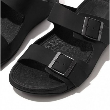 SANDALI FITFLOP GD2 GOGH MOC FIBBIA LTH CIABATTE BLACK