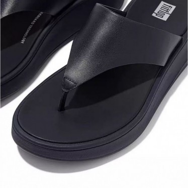 SANDALI FITFLOP FW4 F-MODE LTH FLATFORM PUNTA-PO MIDNIGHT_NAVY