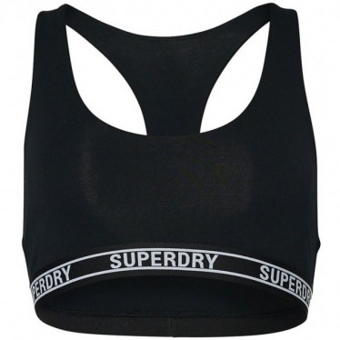 TOP SUPERDRY W3110357A RACCOLTO MULTILOGO BLACK