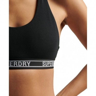 TOP SUPERDRY W3110357A RACCOLTO MULTILOGO BLACK