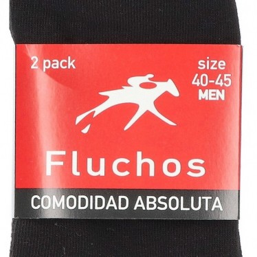 FLOWY CALZE ALLA CAVIGLIA CONFEZIONE DA 2 UOMO CA-0001 NEGRO