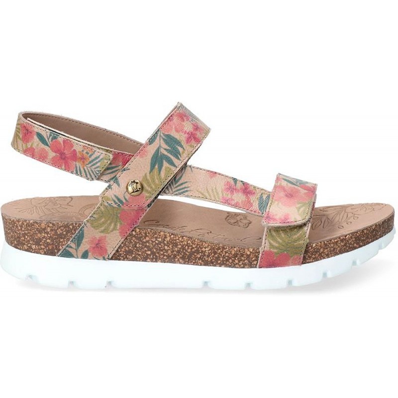 SANDALI PANAMA JACK SELMA TROPICAL FLORAL_TAUPE