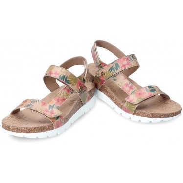 SANDALI PANAMA JACK SELMA TROPICAL FLORAL_TAUPE