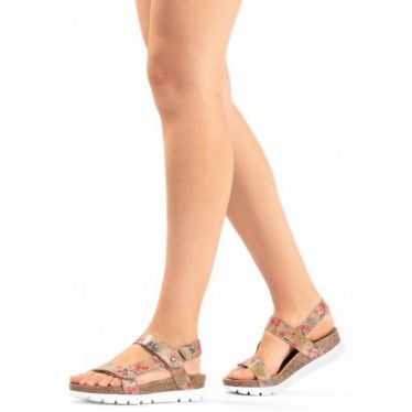 SANDALI PANAMA JACK SELMA TROPICAL FLORAL_TAUPE