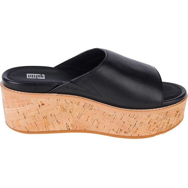SANDALI FITFLOP ELOISE CORK WRAP LTHR WG SLIDE FT5 BLACK SANDALI FITFLOP ELOISE CORK WRAP LTHR WG SLIDE FT5 BLACK