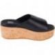 SANDALI FITFLOP ELOISE CORK WRAP LTHR WG SLIDE FT5 BLACK