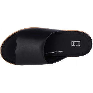 SANDALI FITFLOP ELOISE CORK WRAP LTHR WG SLIDE FT5 BLACK