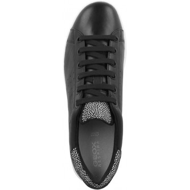 SNEAKER GEOX D621BA IN NAPPA NEGRO