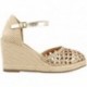 GIOSEPPO 72281 Sandali Serignan in pelle intrecciata PLATINO