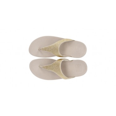 SANDALI FITFLOP CON DECORAZIONI IN CRISTALLO LULU PLATINO