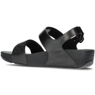 SANDALI FITFLOP LULU CON CINTURINO IN CRISTALLO NEGRO