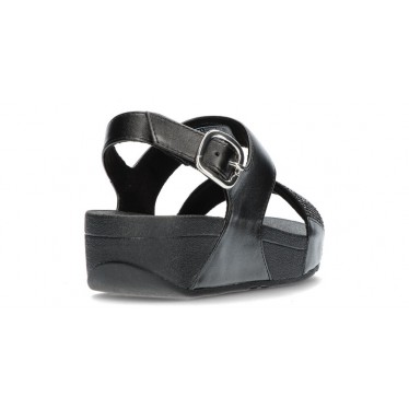 SANDALI FITFLOP LULU CON CINTURINO IN CRISTALLO NEGRO