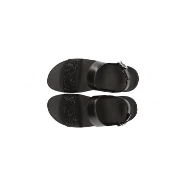 SANDALI FITFLOP LULU CON CINTURINO IN CRISTALLO NEGRO