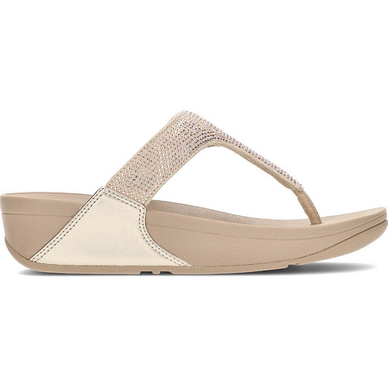 SANDALI FITFLOP CON DECORAZIONI IN CRISTALLO LULU BEIGE