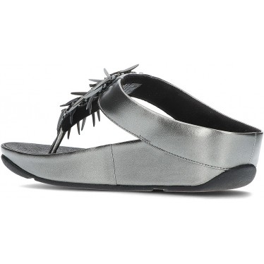 Sandali metallici con perline Rumba FitFlop HI7 PEWTER_BLACK