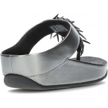 Sandali metallici con perline Rumba FitFlop HI7 PEWTER_BLACK