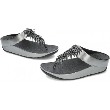 Sandali metallici con perline Rumba FitFlop HI7 PEWTER_BLACK