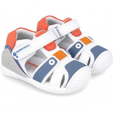 BIOMECANICS PRIMI PASSI SANDALO SPORT 242154-A BLANCO_NARANJA