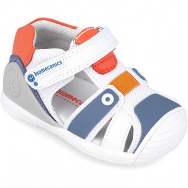 BIOMECANICS PRIMI PASSI SANDALO SPORT 242154-A BLANCO_NARANJA