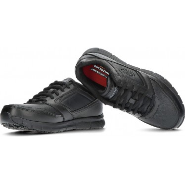 SKECHERS SPORTIVI DA LAVORO VESTIBILITA' RILASSATA NAMPA SR 77156EC BLACK