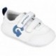 SNEAKERS IN PELLE GARVALÍN 242320-A BLANCO_AZUL