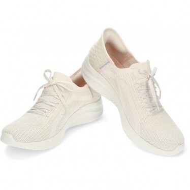 SKECHERS 149710 SNEAKER PERCORSO BRILLANTE NATURAL