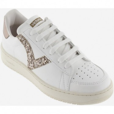 Sneaker VICTORIA Madrid Basket effetto pelle 1258254 PLATINO