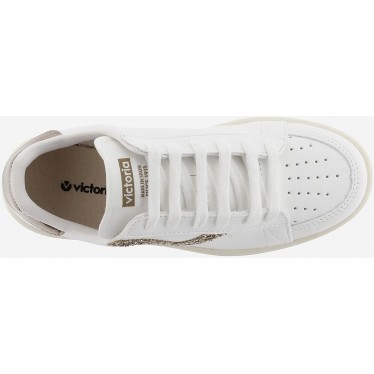 Sneaker VICTORIA Madrid Basket effetto pelle 1258254 PLATINO