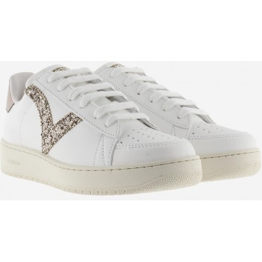 Sneaker VICTORIA Madrid Basket effetto pelle 1258254 PLATINO