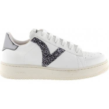 Sneaker VICTORIA Madrid Basket effetto pelle 1258254 ANTRACITA