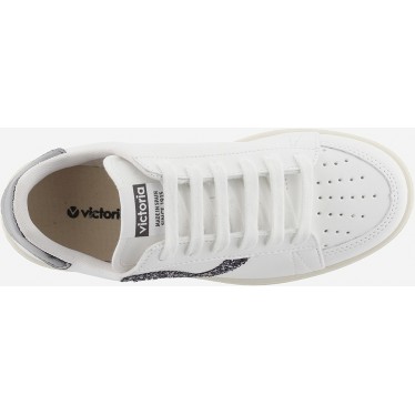 Sneaker VICTORIA Madrid Basket effetto pelle 1258254 ANTRACITA