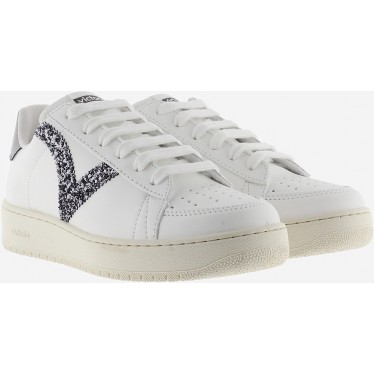 Sneaker VICTORIA Madrid Basket effetto pelle 1258254 ANTRACITA