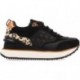 Gioseppo 64339 Sneakers Skien con stampa animalier NEGRO