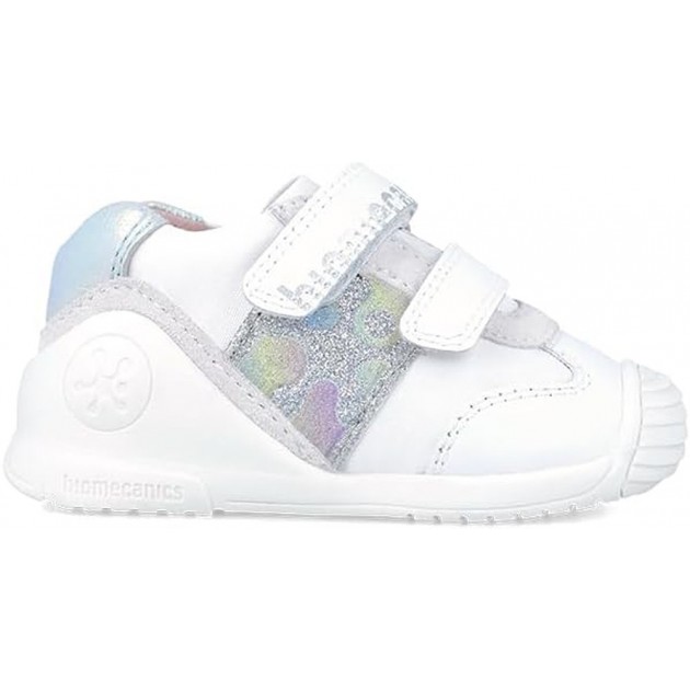SNEAKER PRIMI PASSI BIOMECANICS GLITTER 242112 BLANCO