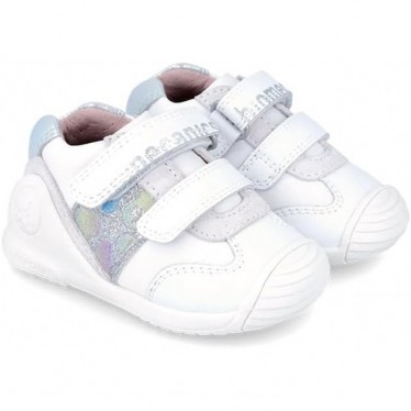 SNEAKER PRIMI PASSI BIOMECANICS GLITTER 242112 BLANCO