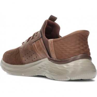 SKECHERS sneakers da uomo 210803 newick DARK_BROWN