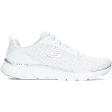 SKECHERS 150206 sneakers flex da donna WHITE_SILVER