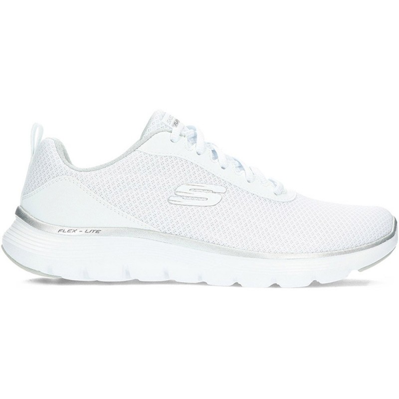 SKECHERS 150206 sneakers flex da donna WHITE_SILVER