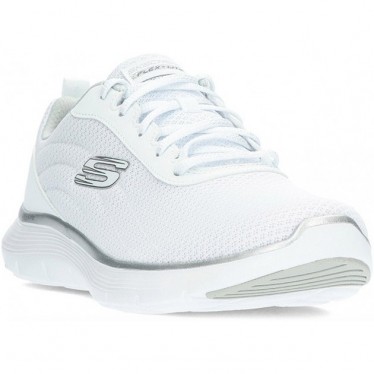SKECHERS 150206 sneakers flex da donna WHITE_SILVER