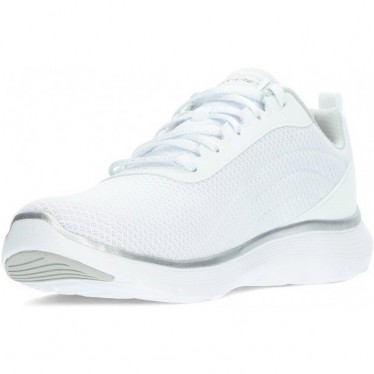 SKECHERS 150206 sneakers flex da donna WHITE_SILVER