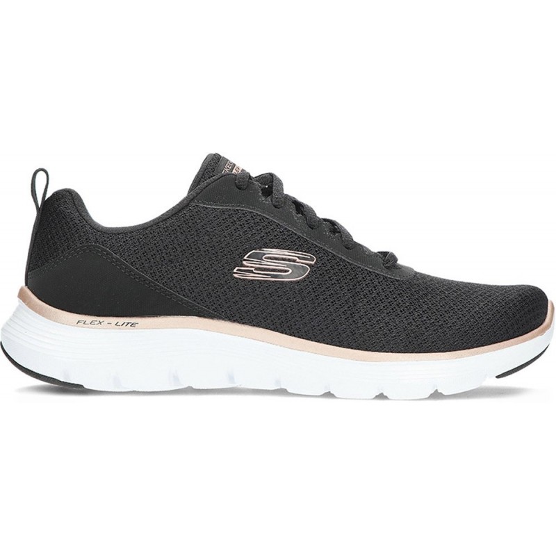 SKECHERS 150206 sneakers flex da donna BLACK_ROSE_GOLD