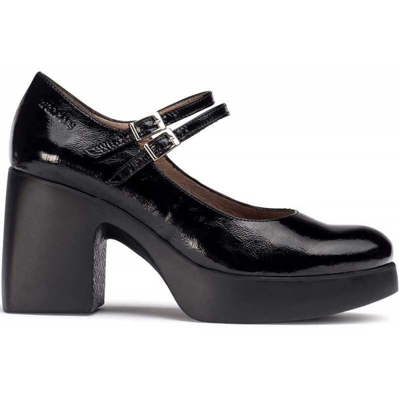 Mary Jane con tacco Wonders H-4960 Lady NEGRO