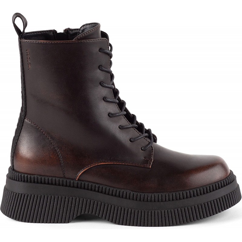Victoria 1301103 Stivaletto Dublin Lacci effetto pelle MARRON