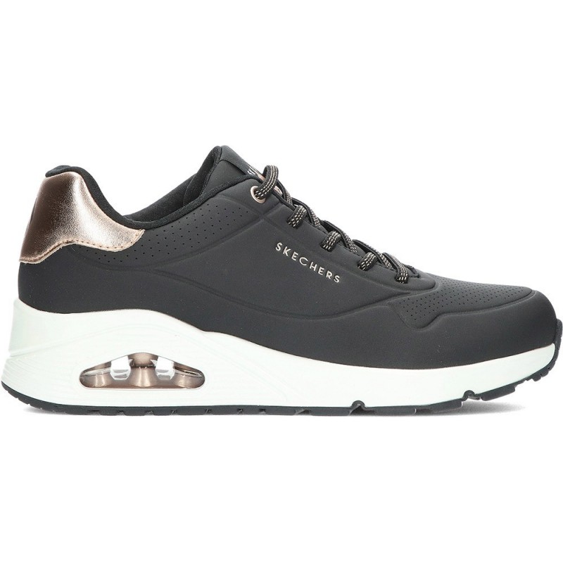 SKECHERS sneakers da donna 155196 luccicanti BLACK