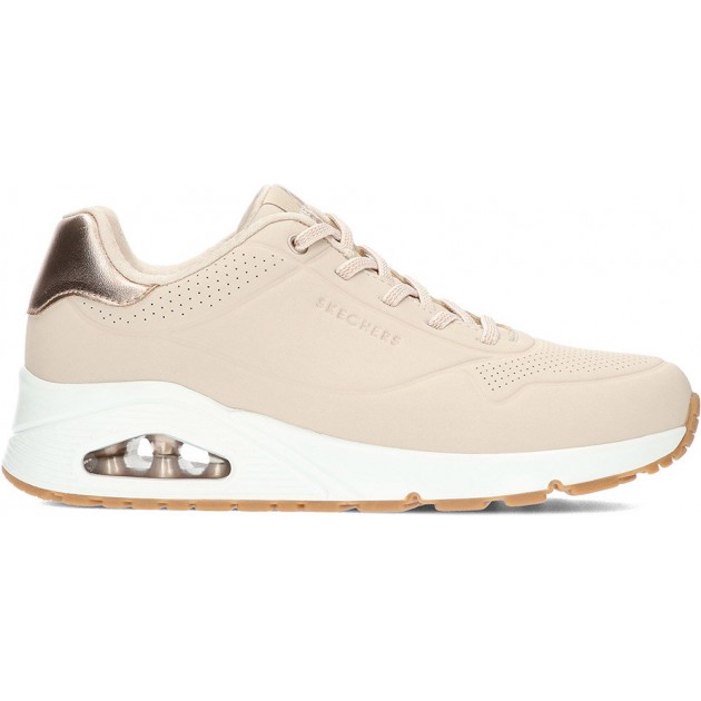 SKECHERS sneakers da donna 155196 luccicanti NATURAL