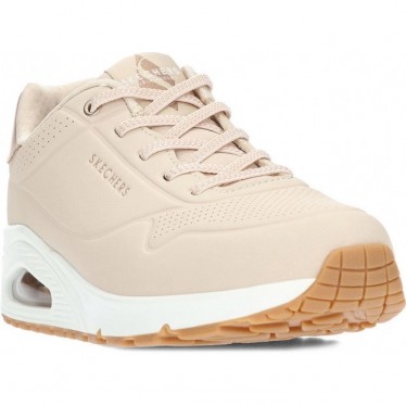 SKECHERS sneakers da donna 155196 luccicanti NATURAL
