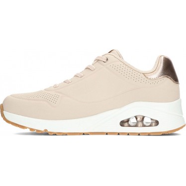 SKECHERS sneakers da donna 155196 luccicanti NATURAL