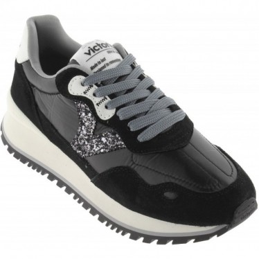 Sneakers finitura metallizzata VICTORIA Viento 1157102 NEGRO